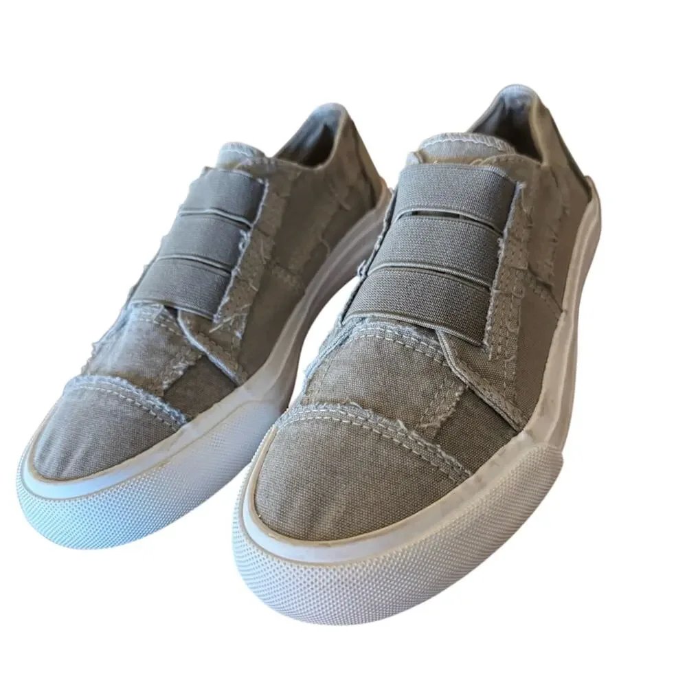 Blowfish Gray Sneakers with Slip-On Design and Padded Collar size 6